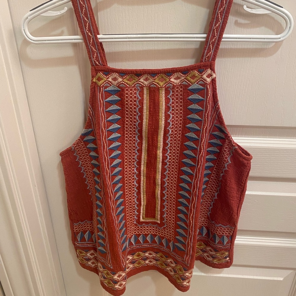 Boho embroidered tank